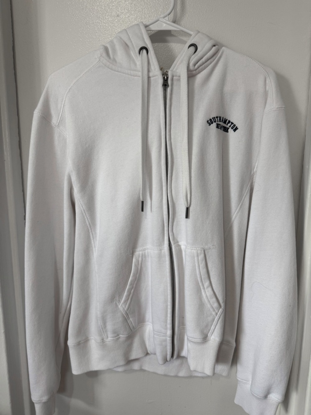 Blue 84 White Southampton Center Zip Hoodie